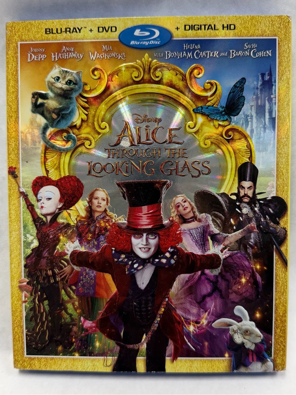 Disney Alice Through the Looking Glass (Blu-ray, 2016 W/ Slipcover